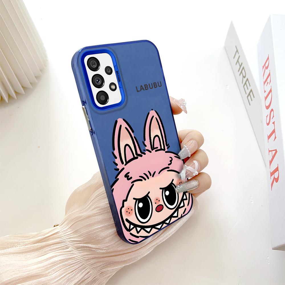 Padrão pintado colorido prata dupla face casca dura à prova de choque antiqueda capa de telefone para Samsung