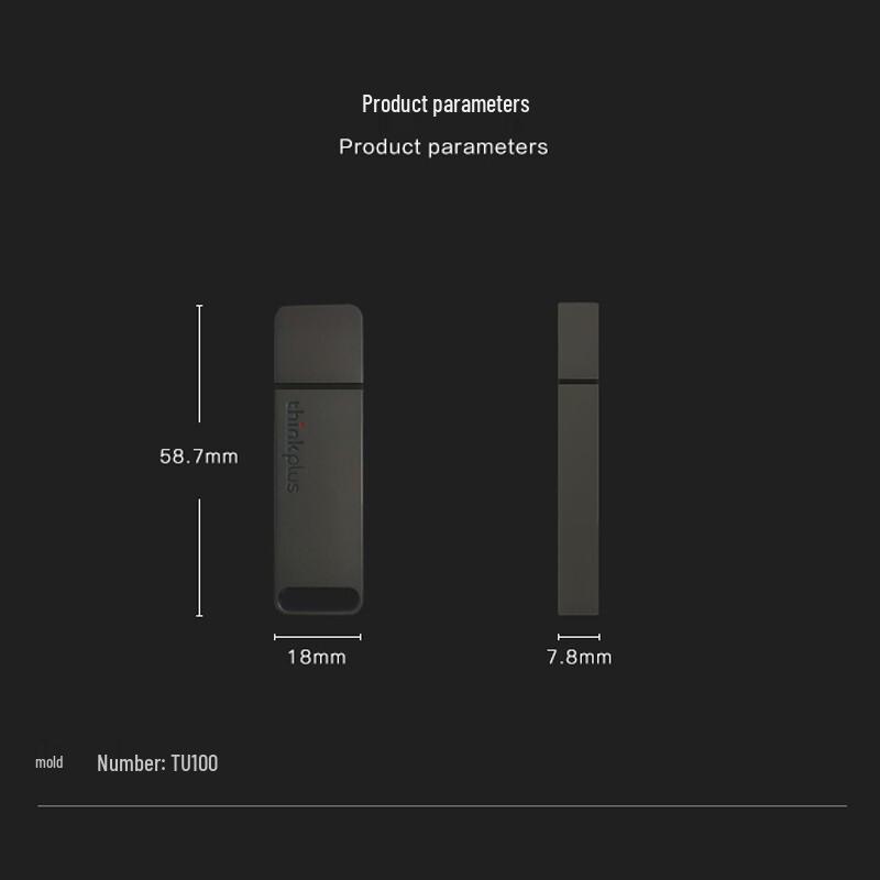 Lenovo Thinkplus TU100 USB 3.1 High-Speed Metal Flash Drive