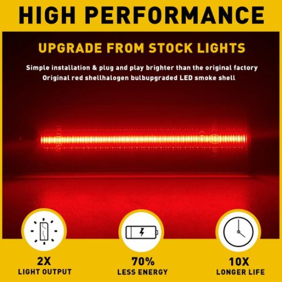 Passend für 1998-2002 Pontiac Firebird Rote LED Seitenmarkierungsleuchten Geräuchert Vorne Auto Seite