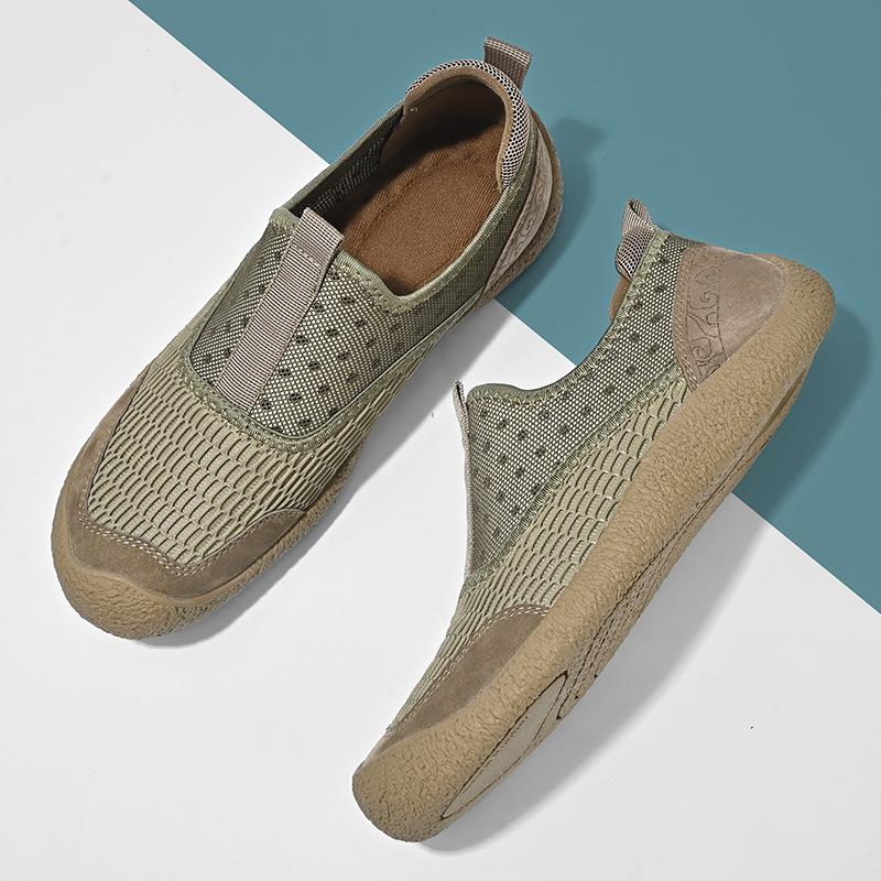 

Повседневная мужская обувь с одной педалью Мужская повседневная одинарная обувь Ленивые дышащие сетчатые туфли Летние сетчатые туфли Полые дышащие 44
