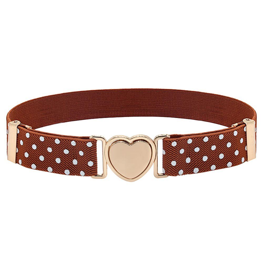 Fashion Stretch Kids Heart Belt Waist Belt Dresses Elastic Belts Girls