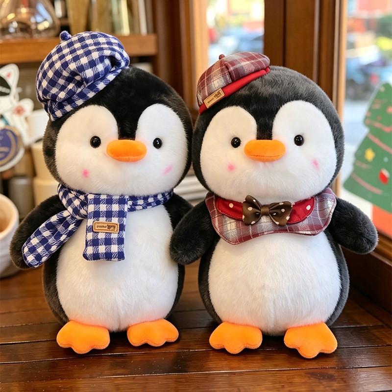 Peluche Pinguino con Sciarpa per Bambini e Collezionisti