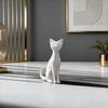 Detachable Cat Couple Sculpture 3D Printed Elegant Couple Cat Figurine Romantic Cat Lover Ornament for Home Living Room Office Desk Decor