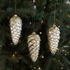 Vintage Gold & Silver Pine Cone Acorn Ornaments for Christmas Tree Decoration