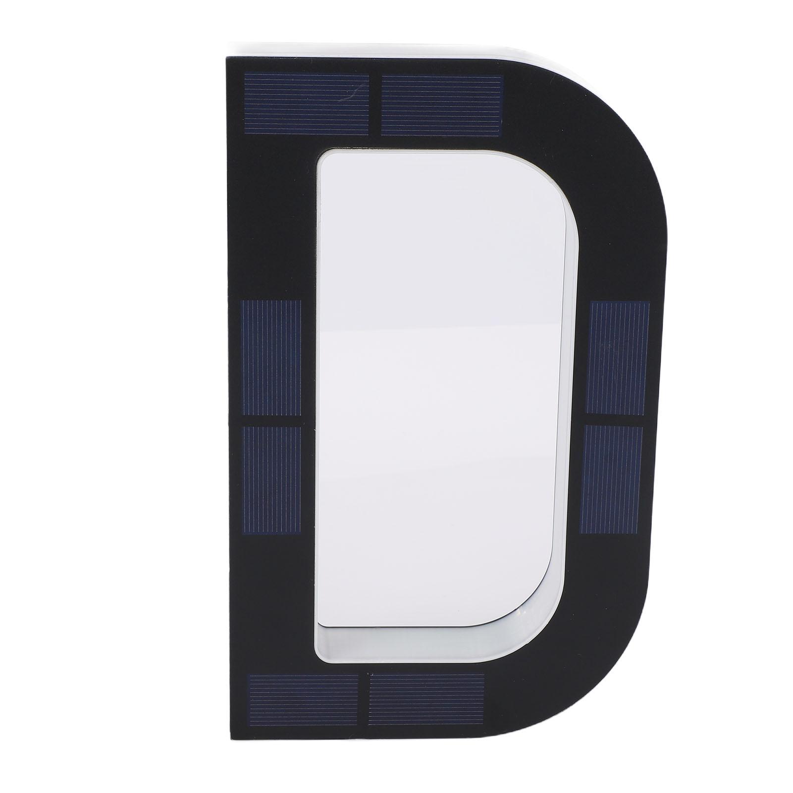 

9 Inch Solar House Letter Light Water Proof Auto Sensing LED Illuminated Address Sign Modern Style Black Letter D
