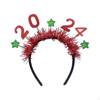 Happy Year Headband Hair Hoop Decor Accessory Headwear Headdress for Party Favors