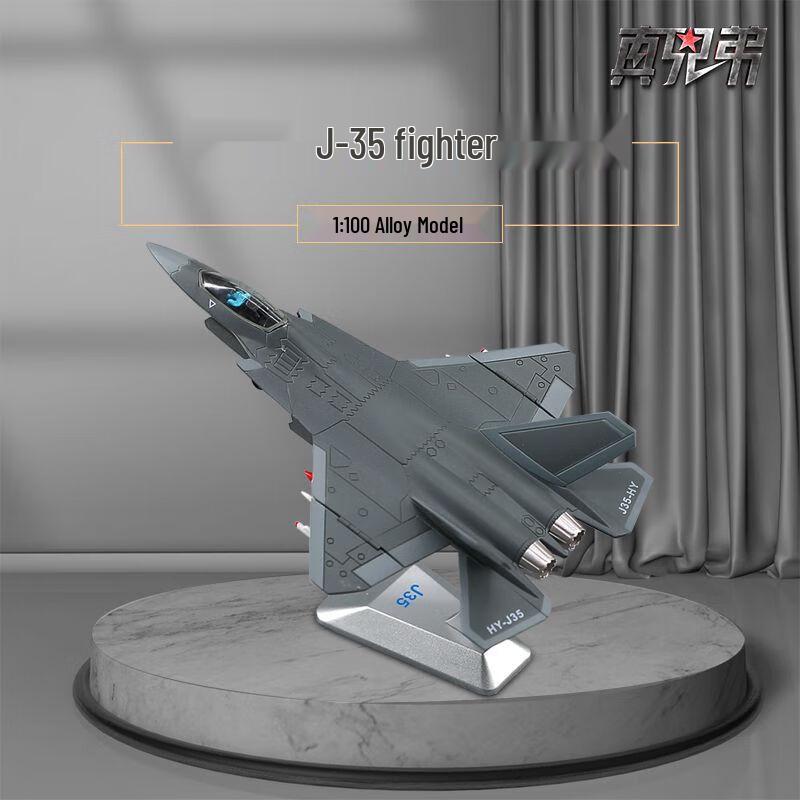 1:100 J-35 Fighter Jet Alloy Model