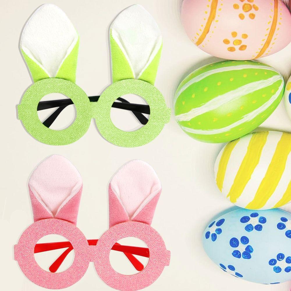 Cute Easter Glasses Frame Plush Costume Eyeglasses Easter Bunny Ears Glasses  Adults and Children