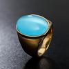 Retro Elegant Gemstone Titanium Steel Ring for Men and Women - Vintage Style Jewelry Band