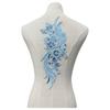 3D Flower Beads Lace Fabric Applique Patch Lace Sew on Patch Garment Applique  Craft Accessories