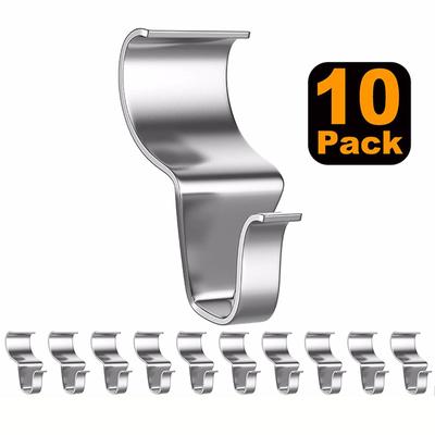 10 peças de ganchos de revestimento de vinil ganchos de metal para cabides de baixo perfil de aço inoxidável resistente