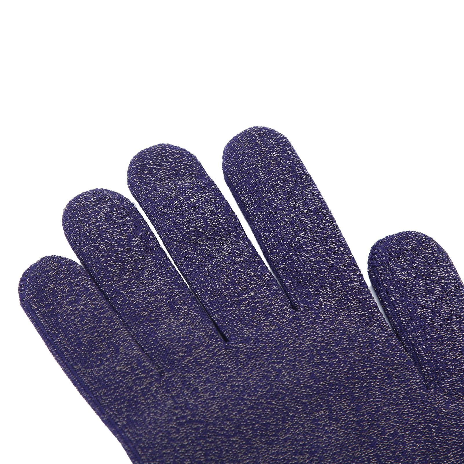 Professional Silver   Conductive Gloves Anti Static Work  ive Gloves Accessory(Dark Blue )