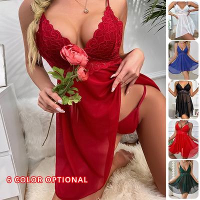 Sex Lingerie Sexy Lace Mesh Nightdress Bed Passion Pajamas