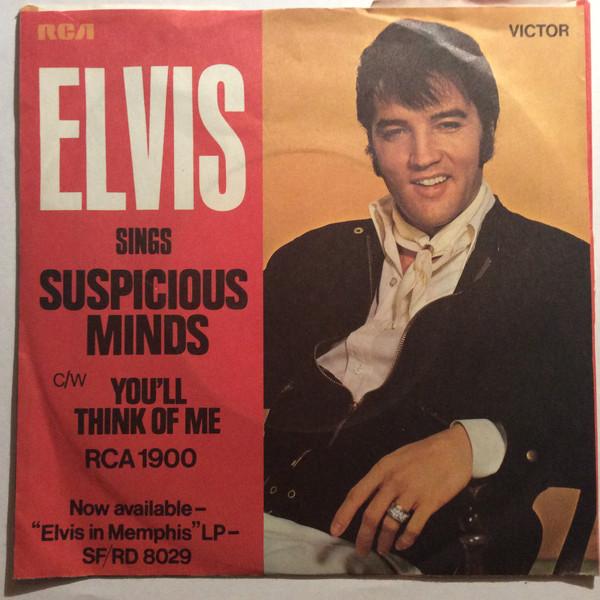 7inch Record ELVIS PRESLEY - Suspicious Minds  RCA1900 RCA Victor 1969 UK Rock Used