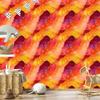 Peach, gold and red ink wallpaper 50x1000