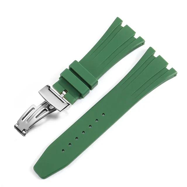 Silicone Watch Band for AP Aibi 15400 Royal Oak Series Waterproof Rubber Watch Straps Men Bracelet Accessories 26mm 27mm 28mm