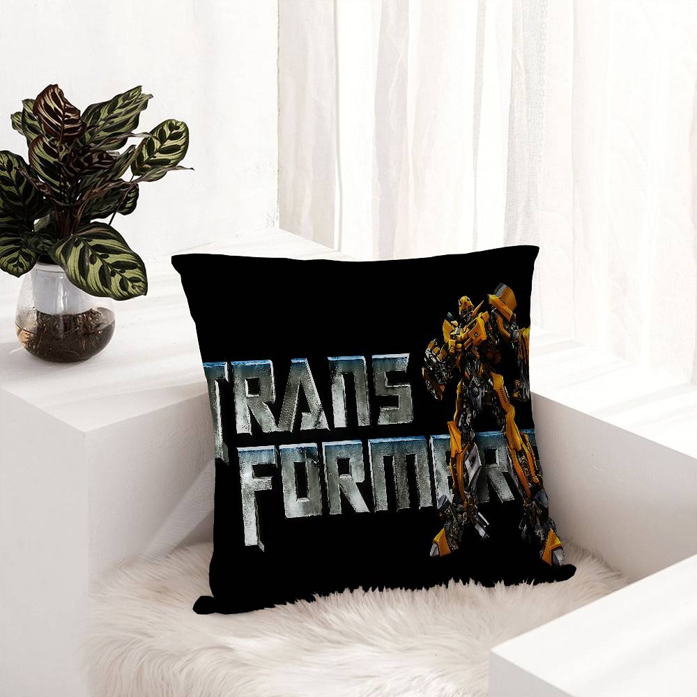 T-Transformers Anime Office Cushion Pillowcase Car Cushion Cover45X45CM Lumbar Pillowcase Sofa Pillowcover