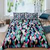 Cactus Duvet Cover Set King Size Hand Painted Style Bedding Set Nature Art Prints Comforter Cover Green Plant Cactus Quilt Cover