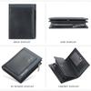Business Men Short Wallets Zipper Purses PU Leather Card Holder Wallet Coin Purse
