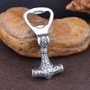 Vintage Viking Thor's Hammer Bottle Opener Stainless Steel Trendy Nordic Warhammer Corkscrew Cool Scandinavian Jewelry