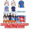 Switzerland Swiss Tshirt MMA Boxing Muay Thai National Flag Print 3D Training Unisex Women Men Quick Dry Fitness Workout Gym Sport Casual Streetwear