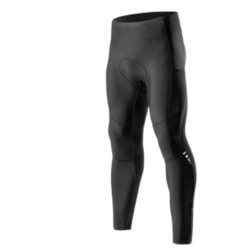 

Santic Men s Cycling Pants, Long Tights, Fleece-Lined, Winter/Autumn Protection, Cycling Jersey, Road Bike Racing Pants with Pockets and Pads, Black,