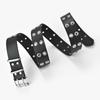 Women Belt Leather New Punk Style Fashion Pin Buckle Jeans Decorative Belt Double Exhaust Eye Belt