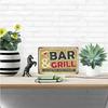 2D Flat Wooden 30*20cm 1pc Vintage "Bar & Grill" Sign - Rustic Wall Decor Plaque, Perfect for Home Bar, Kitchen, or Bedroom - Easy To Hang, No Power