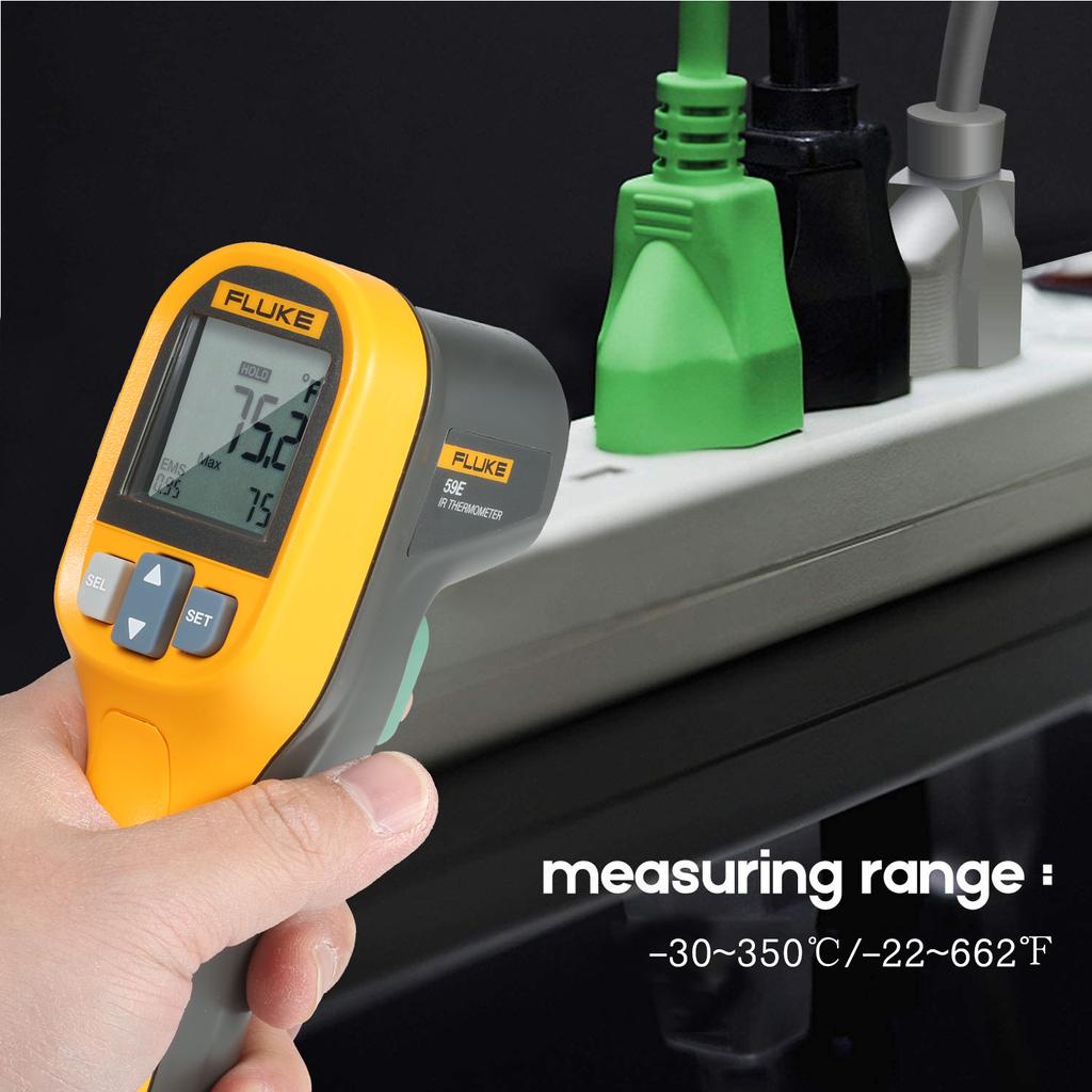 FLUKE 59E Infrared Thermometer Mini IR Thermometer Digital Handheld Temperature Tester 8:1 Laser