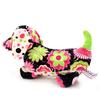 Douglas Company Stuffed Dog Black Flower Dachshund Fuzzle Series