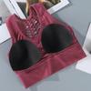 Women's Hollow Beauty Back Sports Underwear Vest Shockproof Gathered Bra Running Yoga Fitness Breathable No Steel Ring Bra