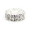 Korean Style Fashionable Super Flash Full Diamond Single Row Elastic Bracelet Bracelet Handpiece