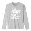 Gas Clutch Shift Repeat Mens T Shirt Automotive Inspired Design for Gearheads Vintage Washed Streetwear Breathable Slightly
