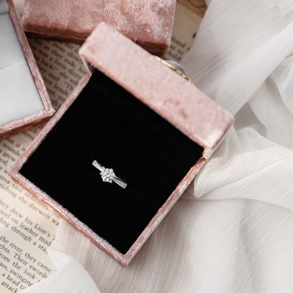 Pink Jewelry Organizer Ring Holder Ring Storage Case Pink Velvet Ring Box Necklace Box Jewelry Box