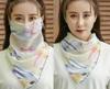 Women's Ice Silk Breathable Windproof Face Veil & Triangle Scarf with Ear Loops - Lightweight Neck Gaiter for Outdoor Use