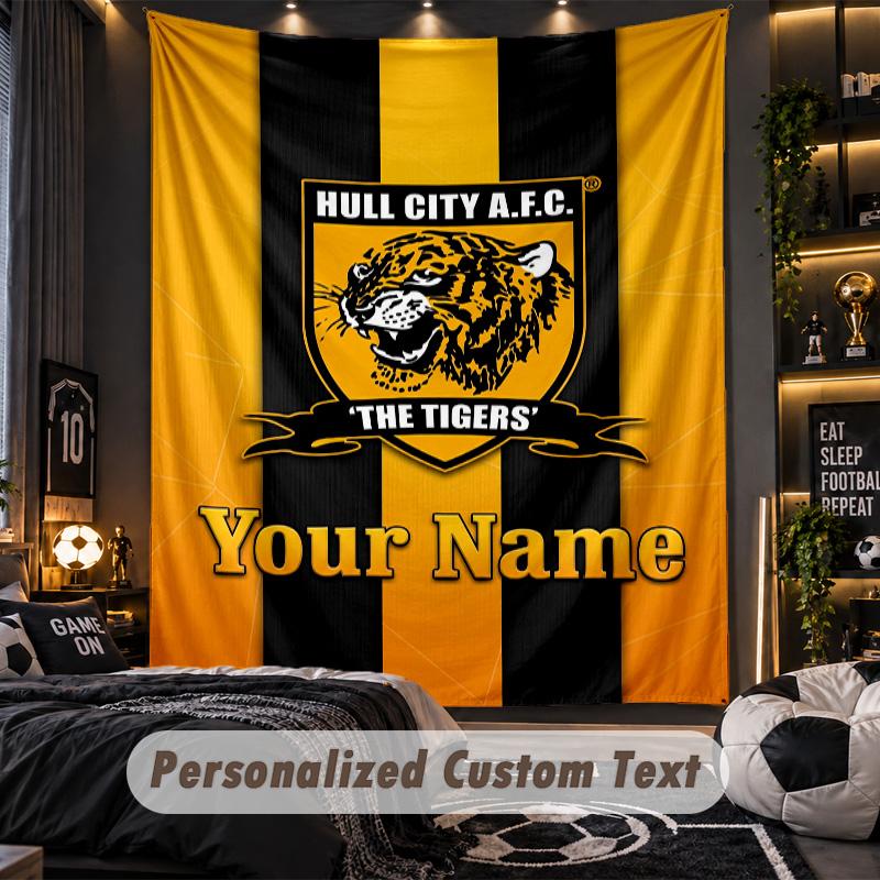 TapestryHull City Custom Name Text Personalized Wall Hanging Tapestry Home Wall Decor
