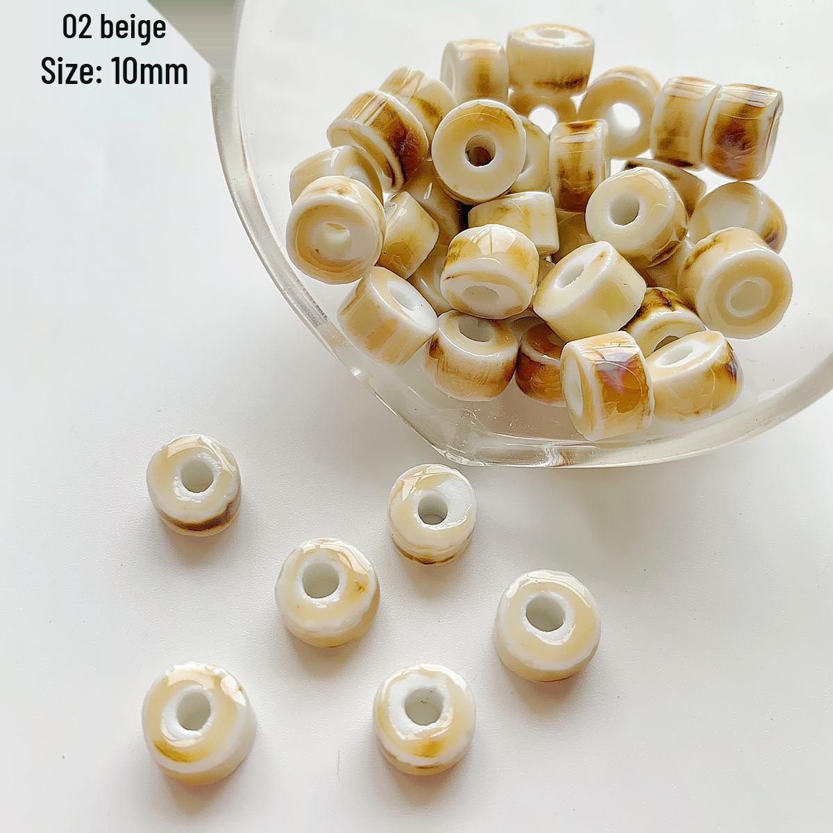 

Високотемпературні керамічні глазуровані круглі розділові намистини для DIY ювелірних виробів