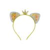 Korean Glitter Crown & Cat Ears Headband for Girls - Cute Hair Accessories