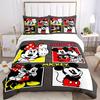 3pcs Disney Series Mickey Minnie Bedding Set 1 Soft Quilt Cover + 2 Pillowcases, Machine Washable Suitable for All SeasonsS029