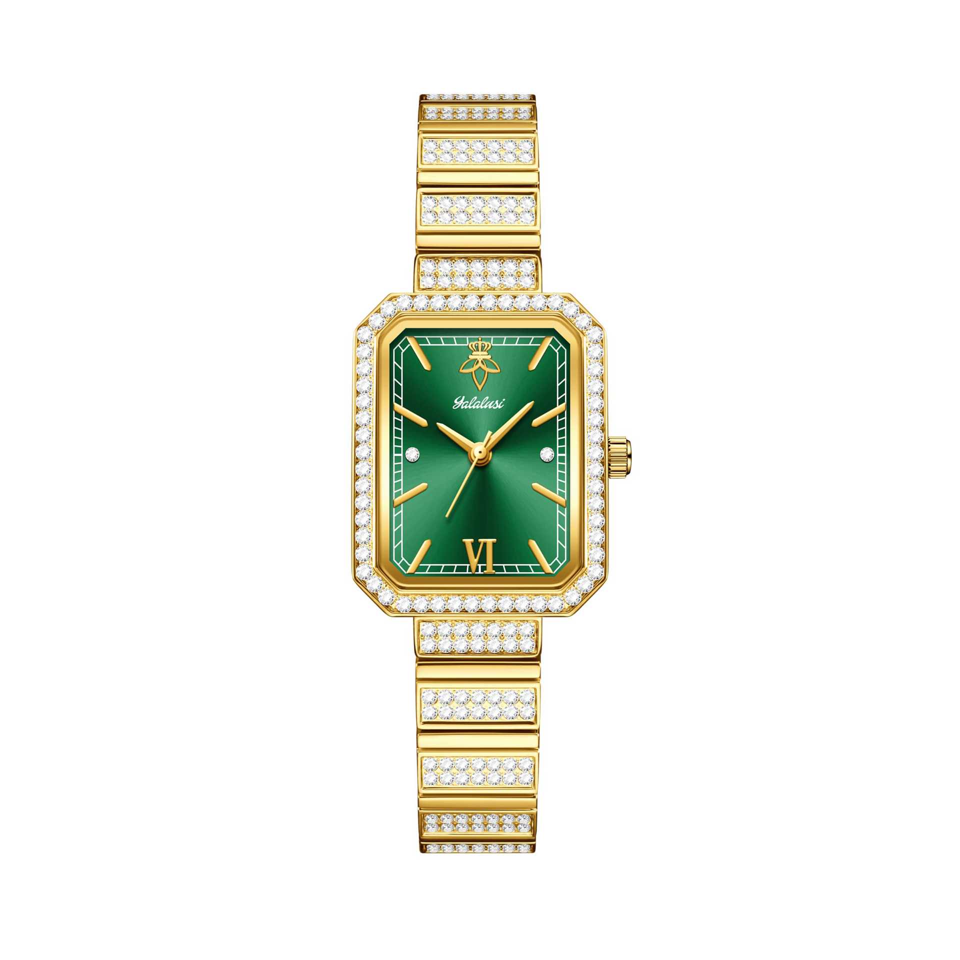Yalalusi Fashion Square Ladies Watch Simple Steel Belt Ladies Watch Ipg Vacuum Plating