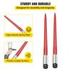 Pair Hay Spear 39" Bale Spear 3000 lbs Capacity, Bale Spike Quick Attach Square Hay Bale Spears 1 3/4", Red Coated Bale Forks, Bale Hay Spike with Hex
