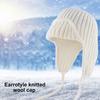Unisex Winter Hat Knitted Thick Warm Windproof Solid Color Ear Protection Beanie Winter Outdoor Daily Bomber Cap Cycling Travel Headwear