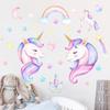 Cartoon Star Rainbow Unicorn Wall Stickers for Kids Room Decor Children Baby Room Bedroom Nursery Home Decoration Wall Decals
