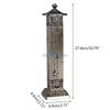 Antique Vertical Incense Tower for Burner Stand Portable Bronze Retro Incense Holder Storage Box Catcher Decor D57B