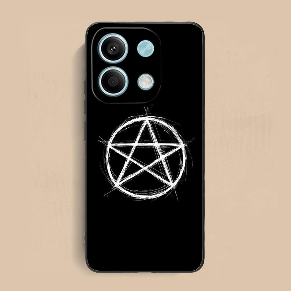 Aesthetic Pentagram Phone Case for Xiaomi Redmi Note 14 13 12 11 S Pro Plus 4G 5G Soft TPU Shockproof Cover
