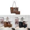 Vintage Inspired Pu Tote Bag With Top Handle For Work And Weekend Outings