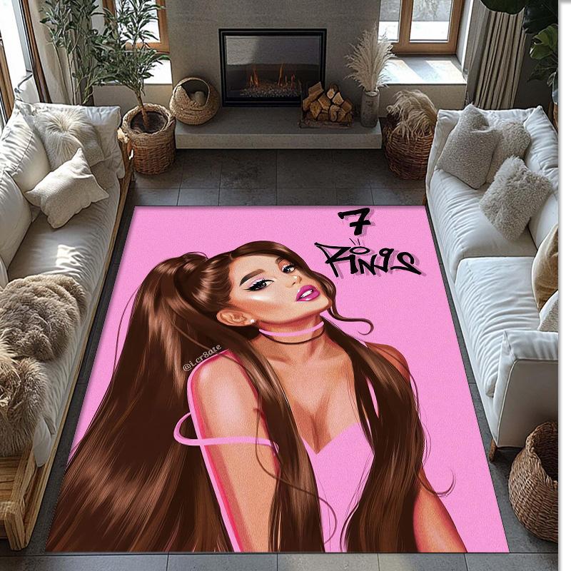 Weicher Kristall-Samt-Bodenläufer, Ariana Grande Anti-Rutsch Dekorativer Teppich, Plüsch-Bereichsmatte Für Innenraum Heimdekoration