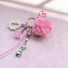 Multipurpose Pearls Embellished Keyring Trendy Pearls Accented Sphere Keychain Sturdy Alloy Acrylic Bag Decoration