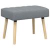 Channel Upholstered Bench Light Gray 60 X 40 X 45 Cm Fabric