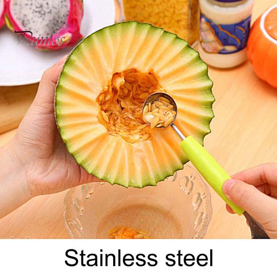 Double End Ball Scoop Labor Saving Anti Deformed Sawtooth Design Melon Ball Spoon Household Supplies